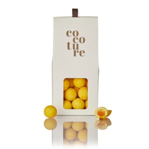 Cocoture æske i hvid med chokoladekugler - 95-100g