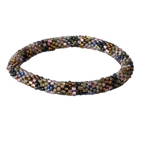 LÃˆ MOSCH - Nepal Perle Armbånd, Blå/Rosa