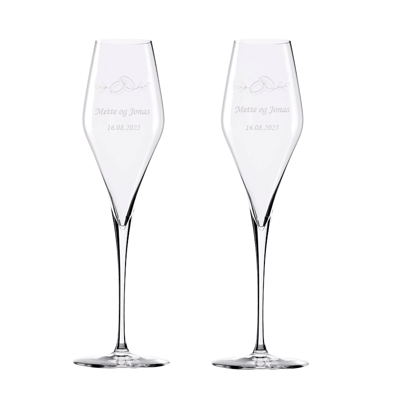 Champagneglas med gravering (sæt á 2) - Bryllup - Stölzle Lausitz