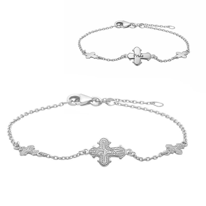 Nordahl Andersen med  3 dagmarkors armbånd sølv 16+3 cm