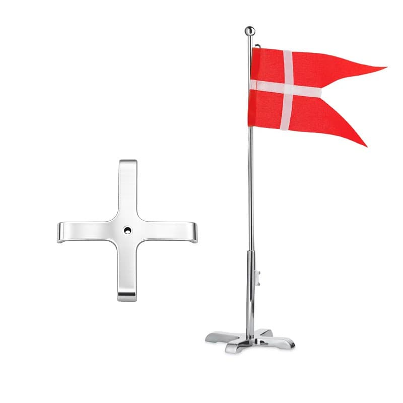 Scrouples Bordflag blank stål med krydsfod 41 cm