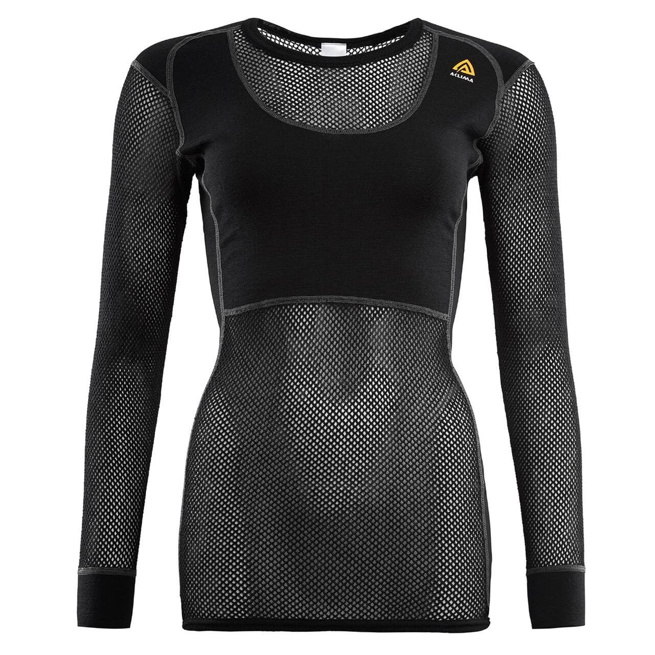 Aclima Womens WoolNet Crew Neck Shirt  (Sort (JET BLACK) XXX-large)