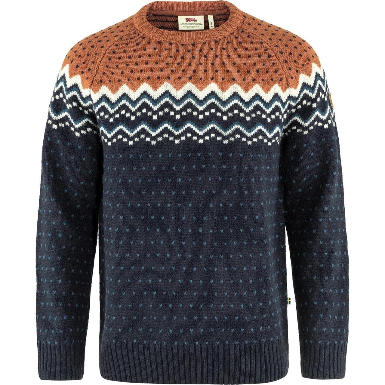 Fjällräven Mens Övik Knit Sweater  (Blå (DARK NAVY-TERRACOTTA/555-243) XX-large)