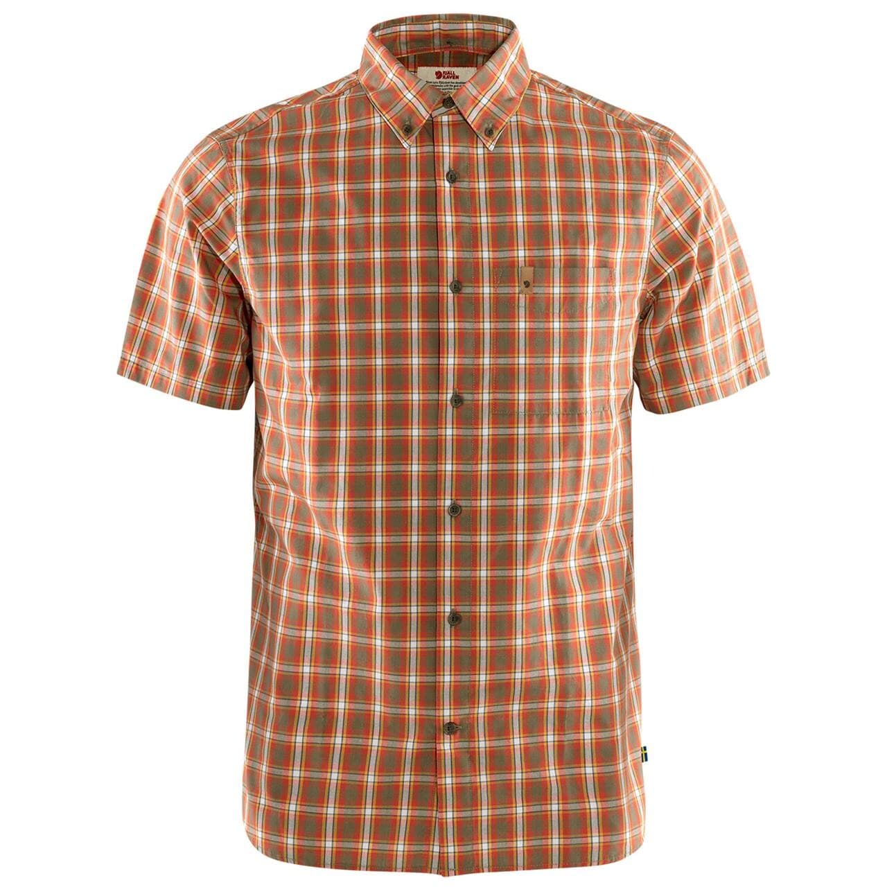 Fjällräven Mens Övik Shirt S/S  (Beige (LIGHT OLIVE/622) Small)