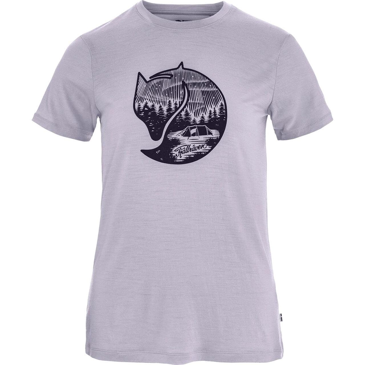 Fjällräven Womens Abisko Wool Fox S/S  (Lilla (LAVENDER MIST- DK NAVY/452-555) X-small)