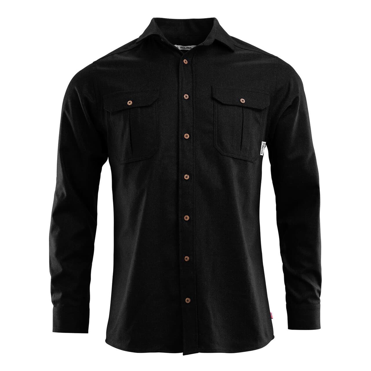 Aclima Mens Leisurewool Reborn Woolshirt  (Grå (DARK GREY MELANGE) Small)
