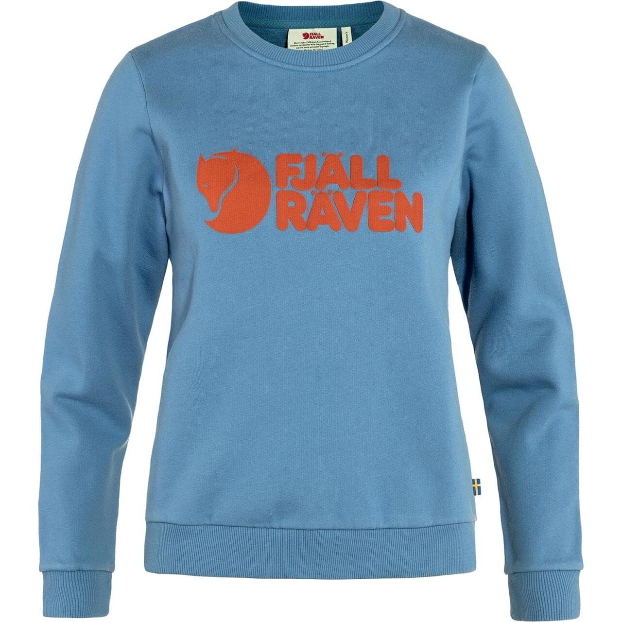 Fjällräven Womens Fjällräven Logo Sweater  (Blå (DAWN BLUE-TERRAC BRWN/543-243) X-small)
