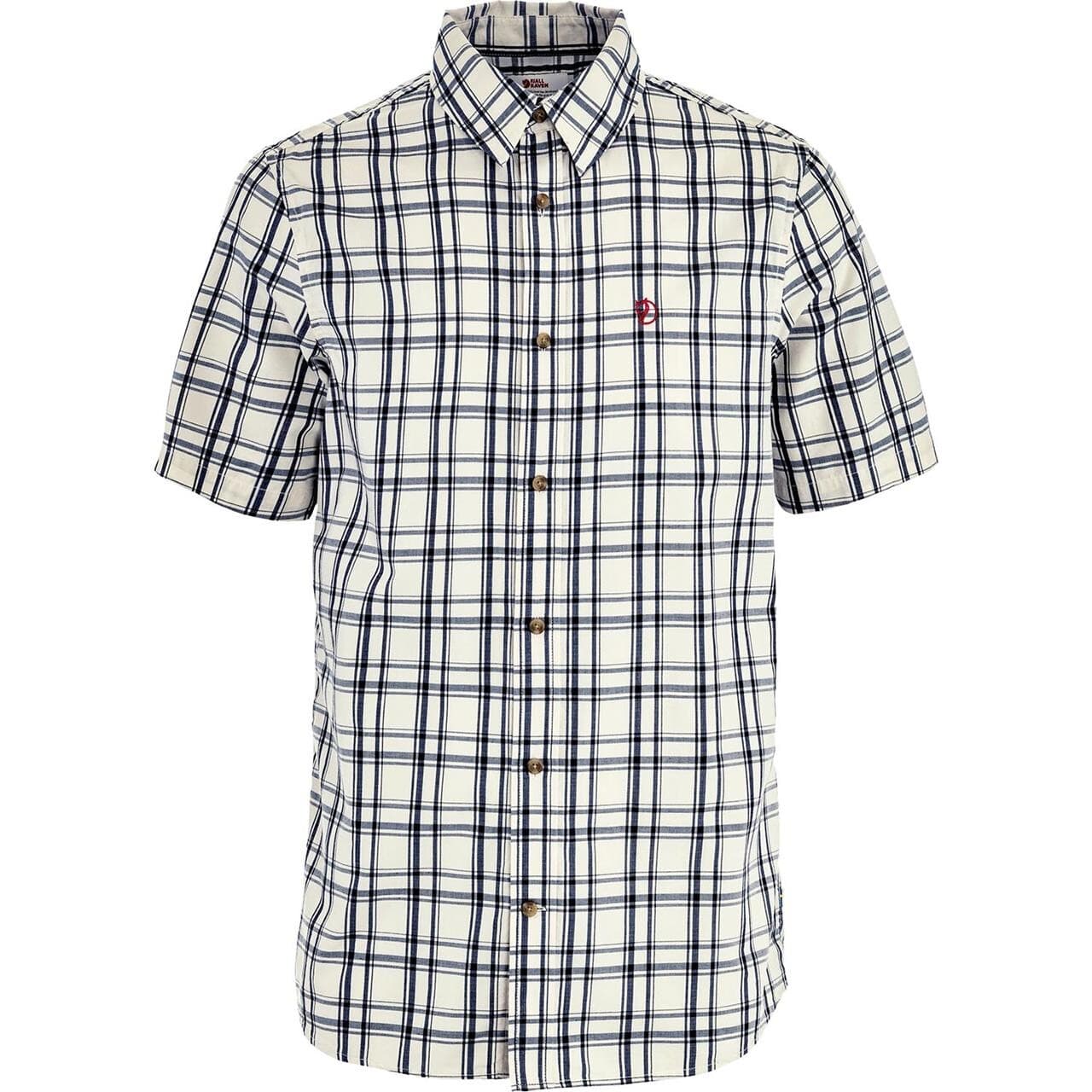 Fjällräven Mens Övik Lite Shirt S/S  (Hvid (CHALK WHITE-DARK NAVY/113-555) X-large)