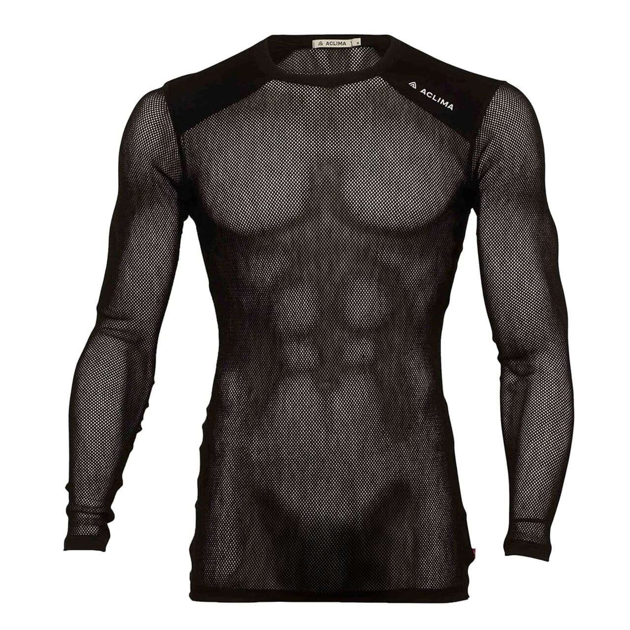 Aclima Mens WoolNet Light Crewneck (Sort (JET BLACK) X-large)