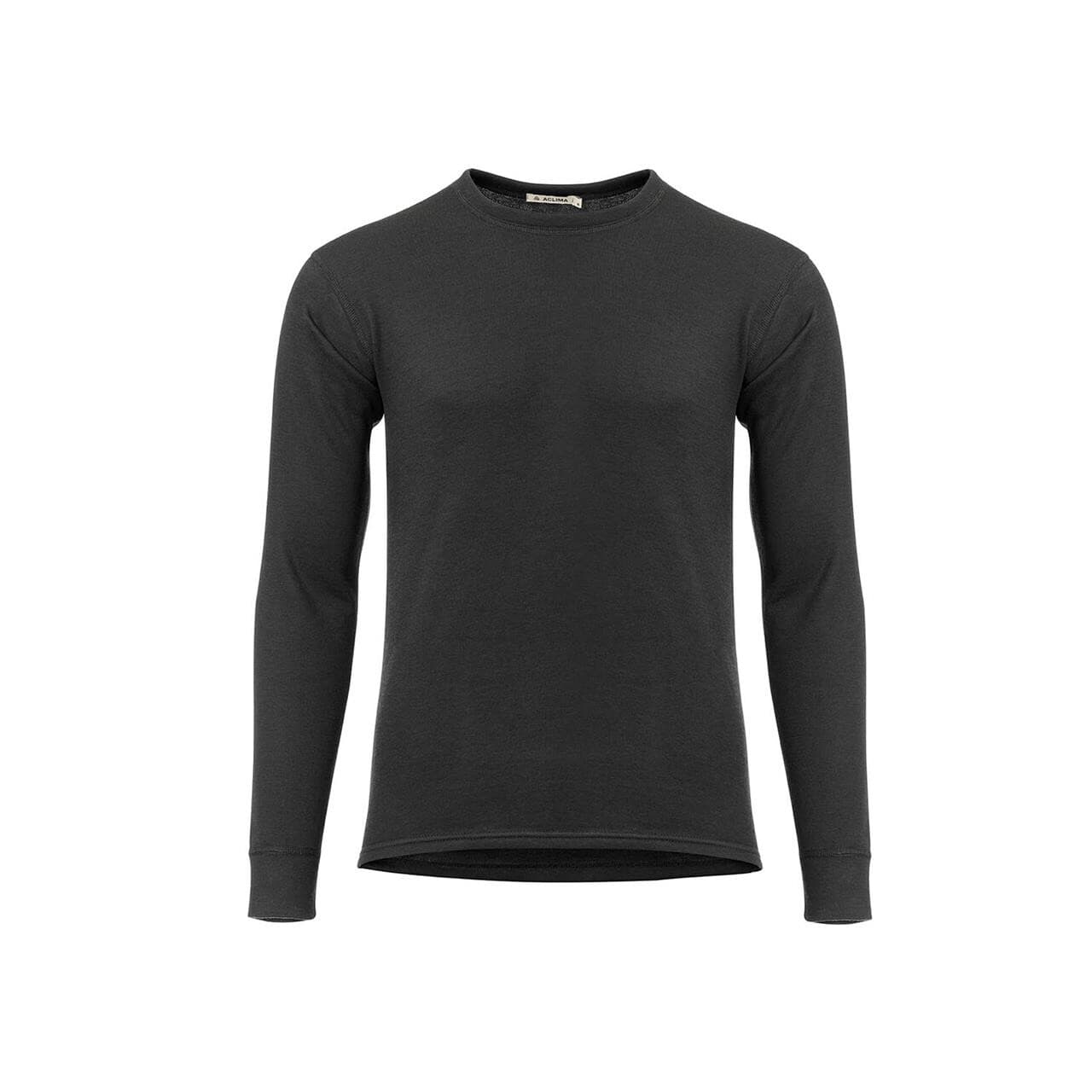Aclima Mens WoolTerry Crew Neck (Sort (JET BLACK) Medium)