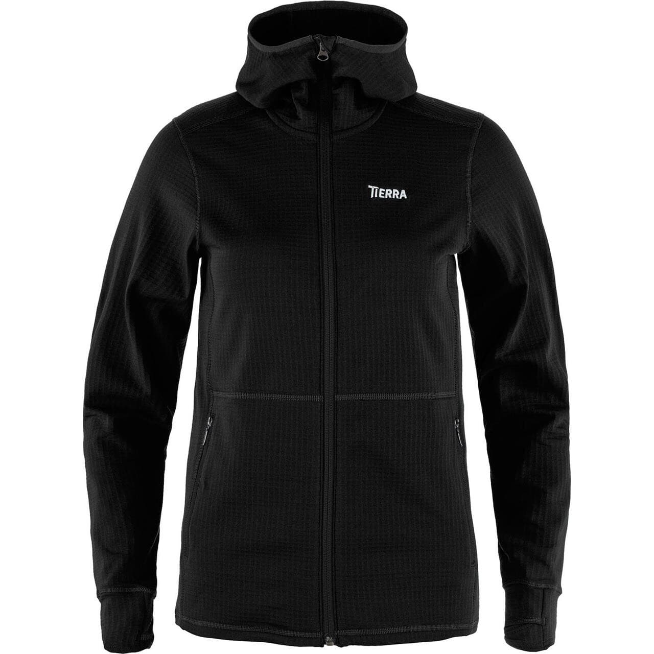 Tierra Womens Nallo Hood Full Zip (Sort (BLACK) X-large)