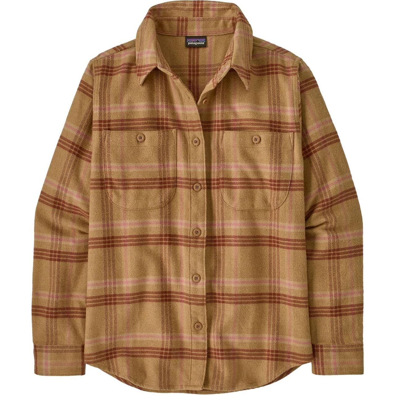 Patagonia Womens Fjord Flannel Shirt (Brun (OLD SPRUCE: NEST BROWN) Medium)