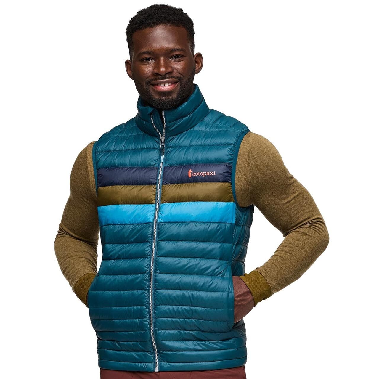 Cotopaxi Mens Fuego Down Vest (Blå (ABYSS STRIPES) Small)