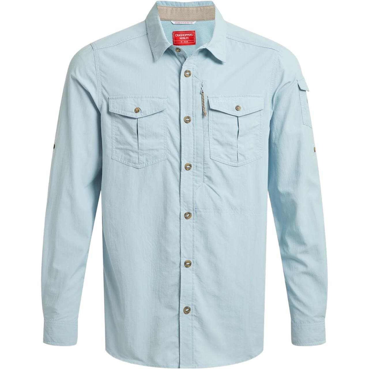 Craghoppers Mens Nosilife Adventure L/S Shirt III (Blå (NIAGARA BLUE) XXX-large)