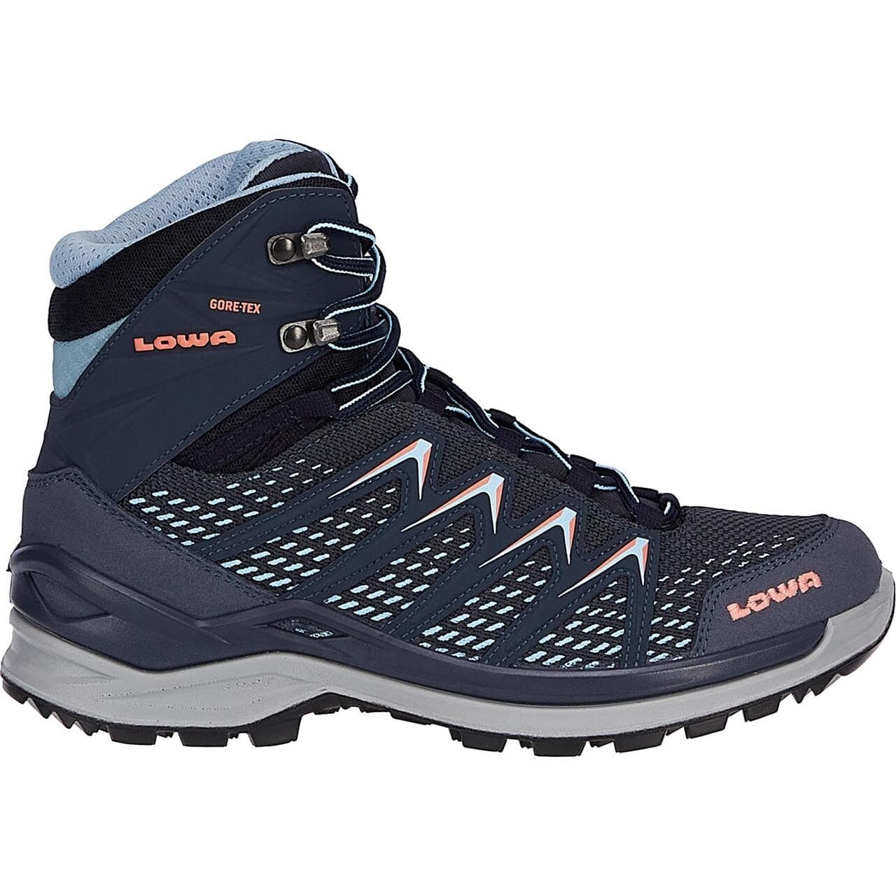 Lowa Womens Innox Pro GTX Mid (Blå (STEEL BLUE/SALMON) 42)