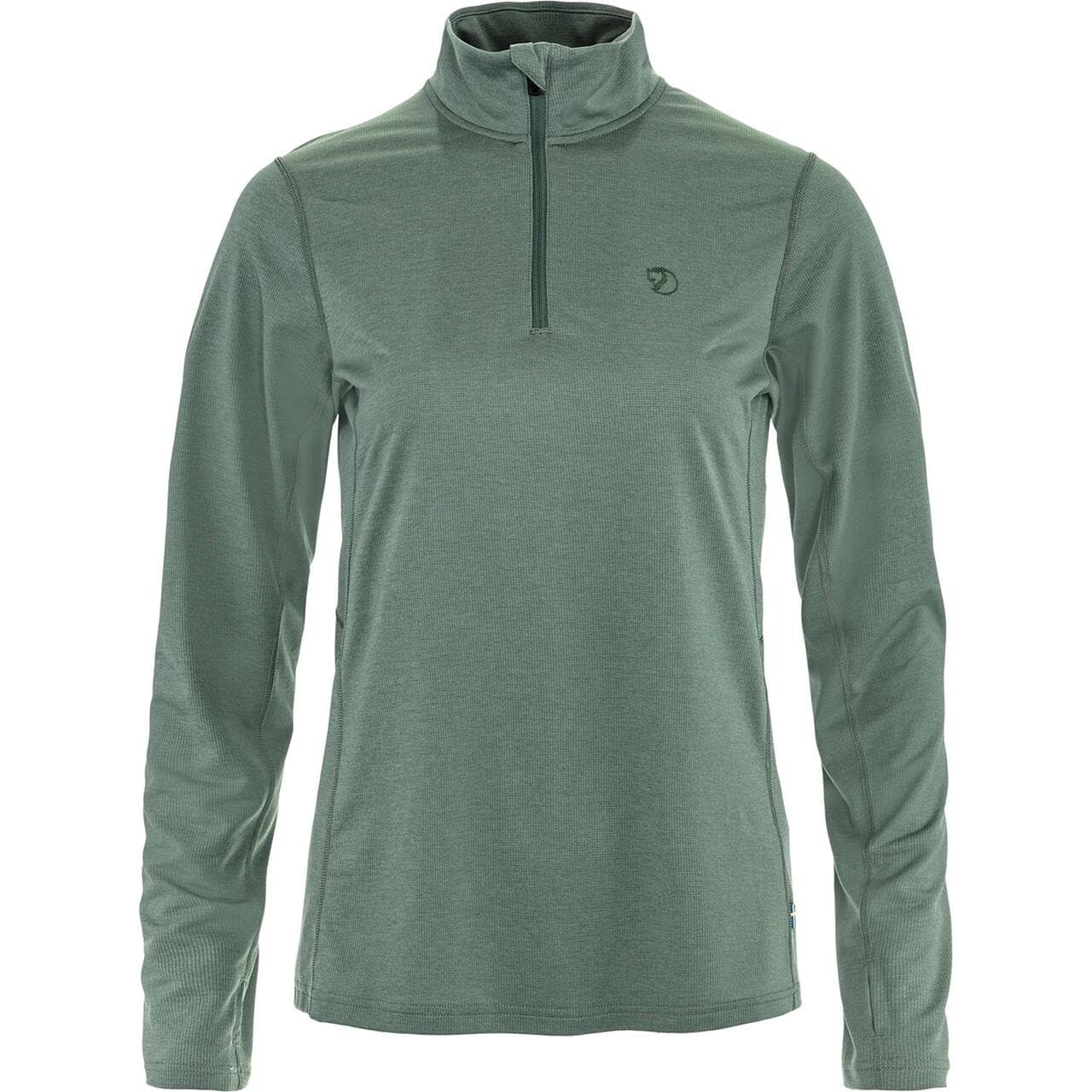 Fjällräven Womens Abisko Day Hike Half Zip (Grøn (PATINA GREEN/614) Small)
