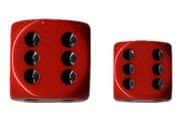 Dice - TerningesÃ¦t - 12 stk. 6 sidet (D6) - Opaque - Red/Black