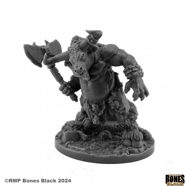 Reaper Bones Black: Minotaur - Plastic Miniature