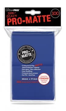 100 lommer -  Ultra Pro - PRO-Matte: Blue (BlÃ¥) (HÃ¸j kvalitet) - Non-Glare - Professional Sleeves #84514