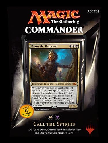 Magic Commander 2015 [EDH] Multiplayer Deck - Hvid-Sort: Call the Spirits - 100 kort - 15 Nye Kort