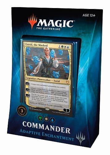 Magic Commander 2018 [EDH] Multiplayer Deck: Adaptive Enchantment (Estrid, the Masked - Bant Enchantments) - 100 kort