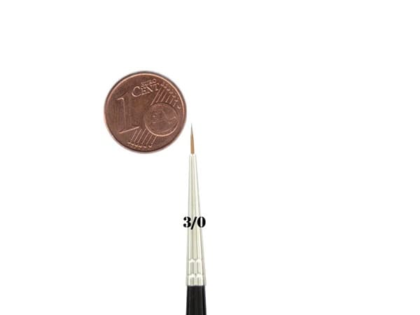 Feldherr - Kolinsky Red Sable Brush Size 3/0 | Ã 1,4mm | Visible Hair Length 7mm
