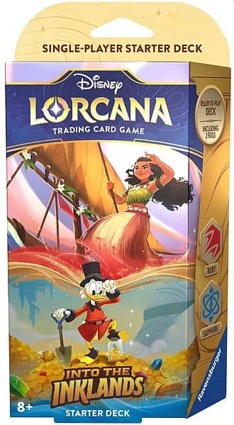 Disney Lorcana TCG: Set 03 - Into the Inklands - Starter Deck: Ruby/Sapphire (Moana & Scrooge McDuck)