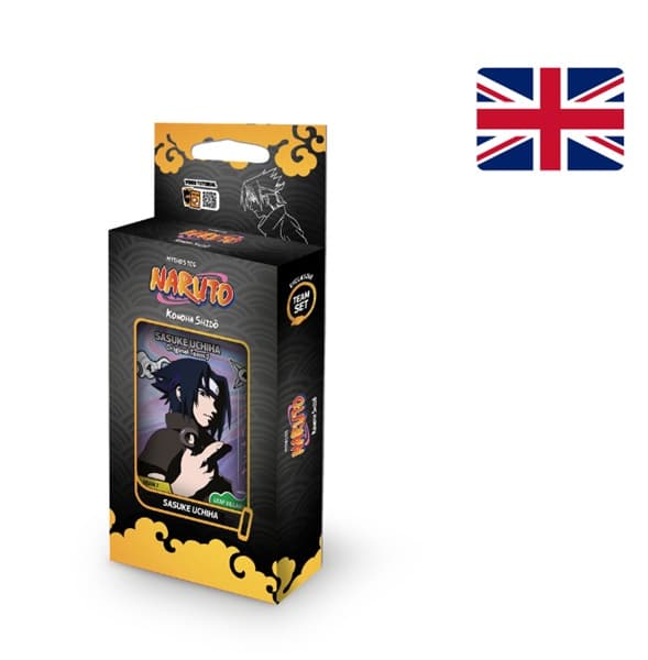 Naruto Mythos Trading Card Game (TCG): Set 01 - Konoha Shido - Team Set (2nd Edition): Sasuke Uchiha (3 Boosters)
