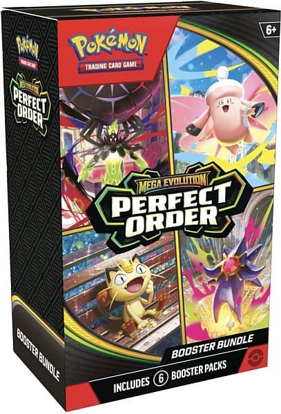 Pokemon Booster Pakke - ME03 - Mega Evolution: Perfect Order Booster Pack Bundle (Box med 6 Boosters)