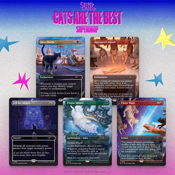 Secret Lair Drop Series (2026): Cats Are The Best Superdrop: Cats of Chaosâ (Regular)