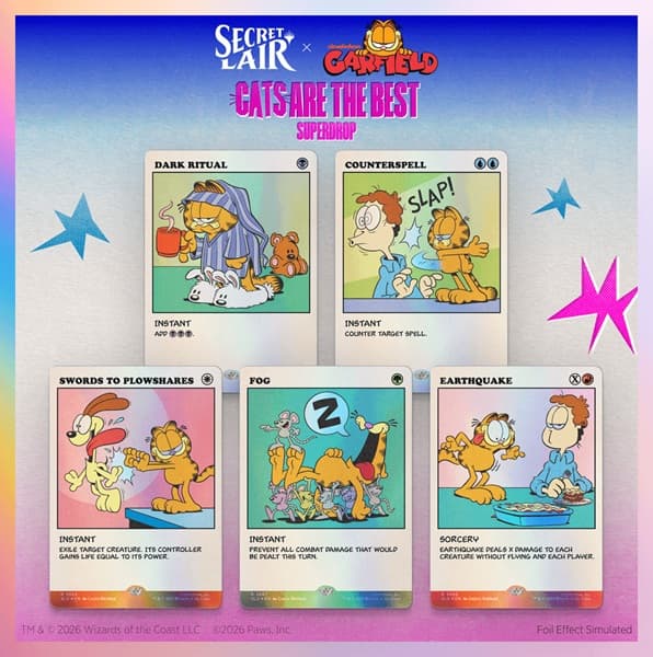 Secret Lair Drop Series (2026): Cats Are The Best Superdrop: Secret Lair x Garfield: As Intended (Foil)