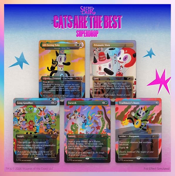 Secret Lair Drop Series (2026): Cats Are The Best Superdrop: Toby's Journey by Gary Basemanââ (Foil)