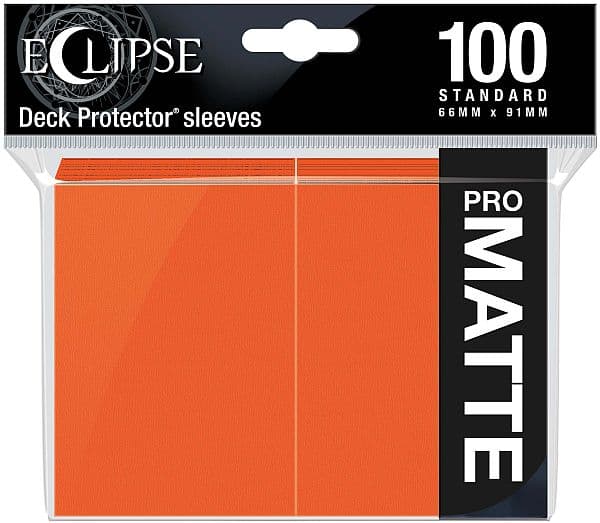 100 lommer -  Ultra Pro - Eclipse (2021): Pumpkin Orange (Top kvalitet) - Pro-Matte/Non-Glare - Professional Sleeves #15619