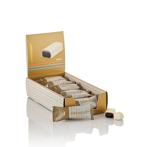 Sydney - Lakridsfudge m/ rød & hvid chokolade fra Lakridseriet - 55g