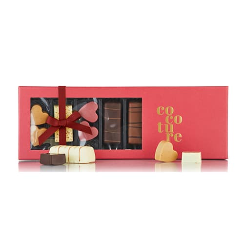 Chokoladeæske fra Cocoture i rød - 225g