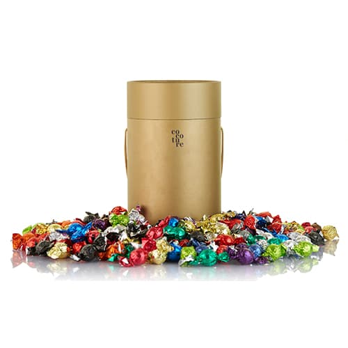 Chokolade tønde fra Cocoture i guld - 2 kg