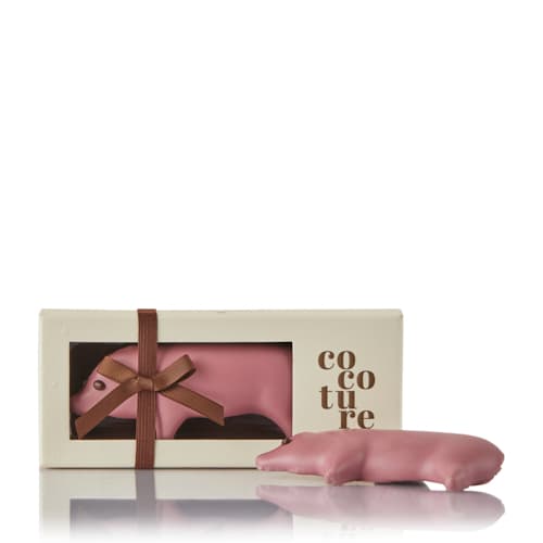 Cocoture marcipangris i hvid æske - 80g