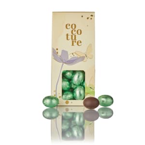 Fyldte folieæg i gul Cocoture dragébox - 95-100g