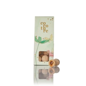 Cocoture æske i grøn med karamel chokoladekugler - 55-60g