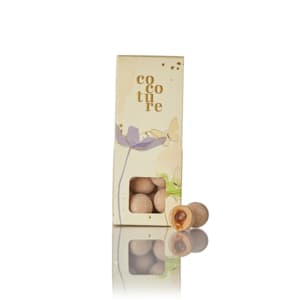 Cocoture æske i gul med karamel chokoladekugler - 55-60g