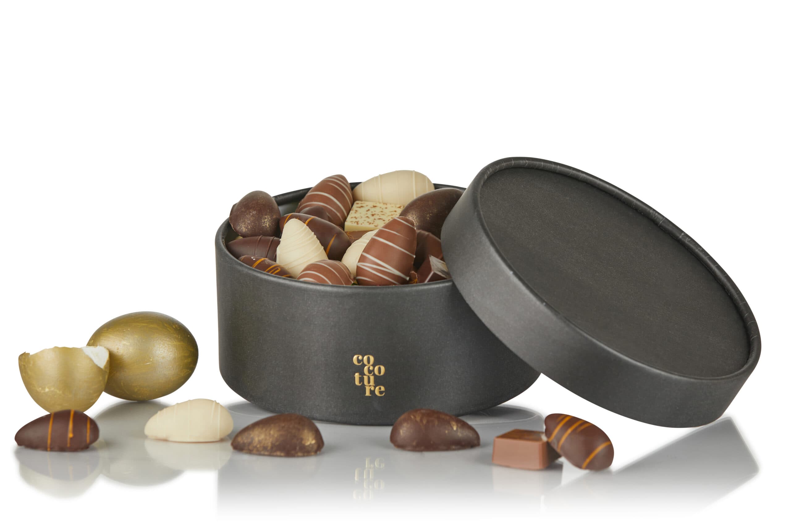 Fyldte chokolader og marcipanæg Cocoture luksusæske - 480g