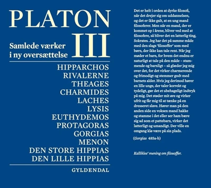 Platon. Bind 3 (1, 2011) | Platon,Platon .