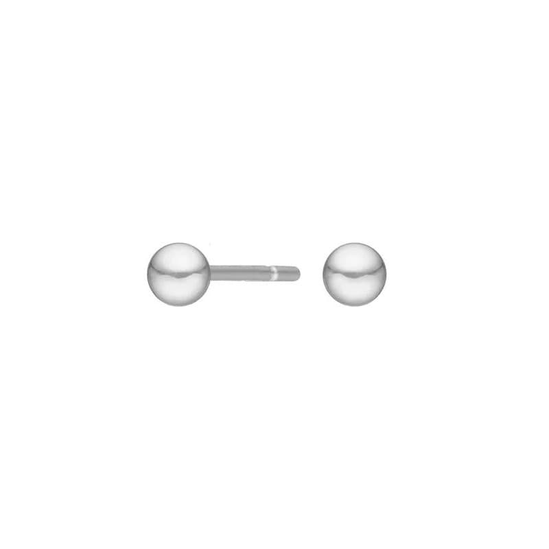 Nordahl Andersen Rhod. sølvørestikker kugle 3mm