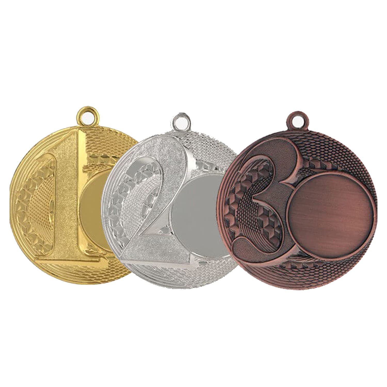 Medalje 1-3 plads 50 mm inkl. medaljebånd