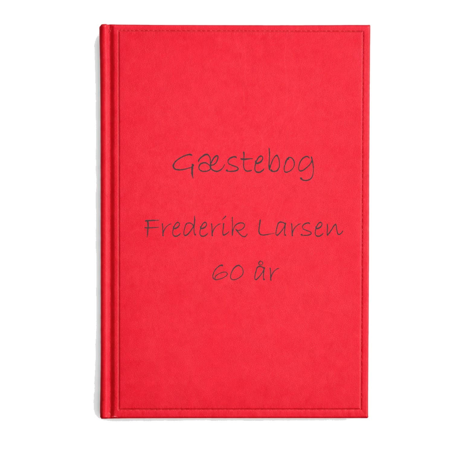 Gæstebog Rød til uden linjer 17,5 x 24,5 cm
