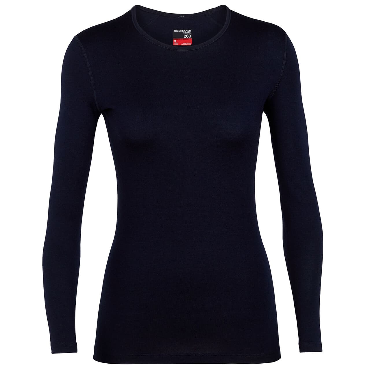 Icebreaker Womens 260 Tech L/S Crewe (Sort (BLACK) Large)