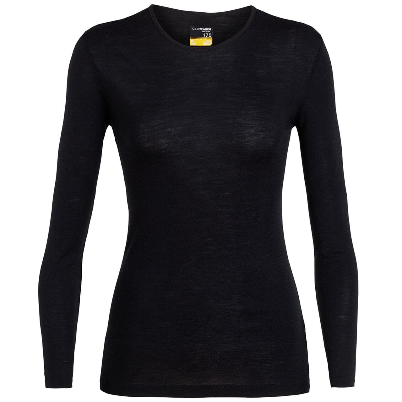 Icebreaker Womens 175 Everyday L/S Crewe (Sort (BLACK) Large)