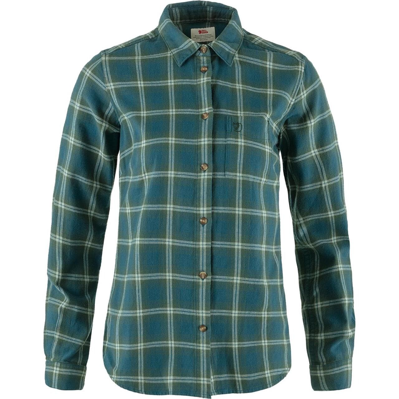 Fjällräven Womens Övik L/S Flannel Shirt (Blå (DEEP SEA-DEEP PATINA/574-679) Medium)