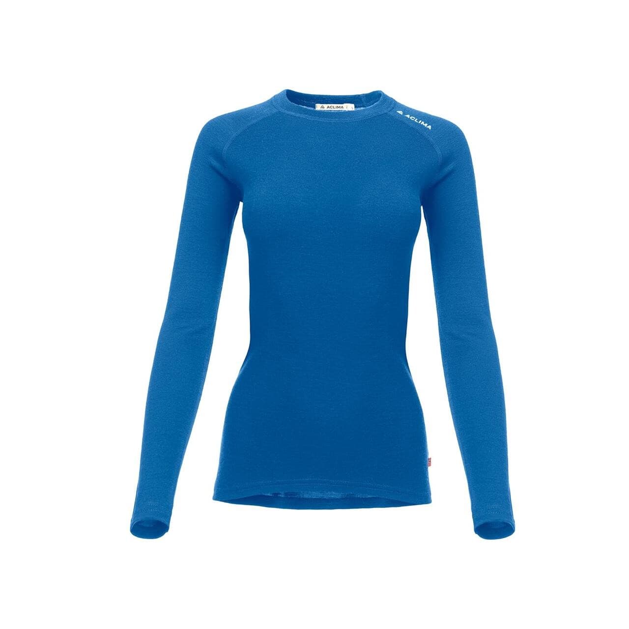 Aclima Womens WarmWool Crew Neck Shirt (Blå (CORSAIR) X-large)