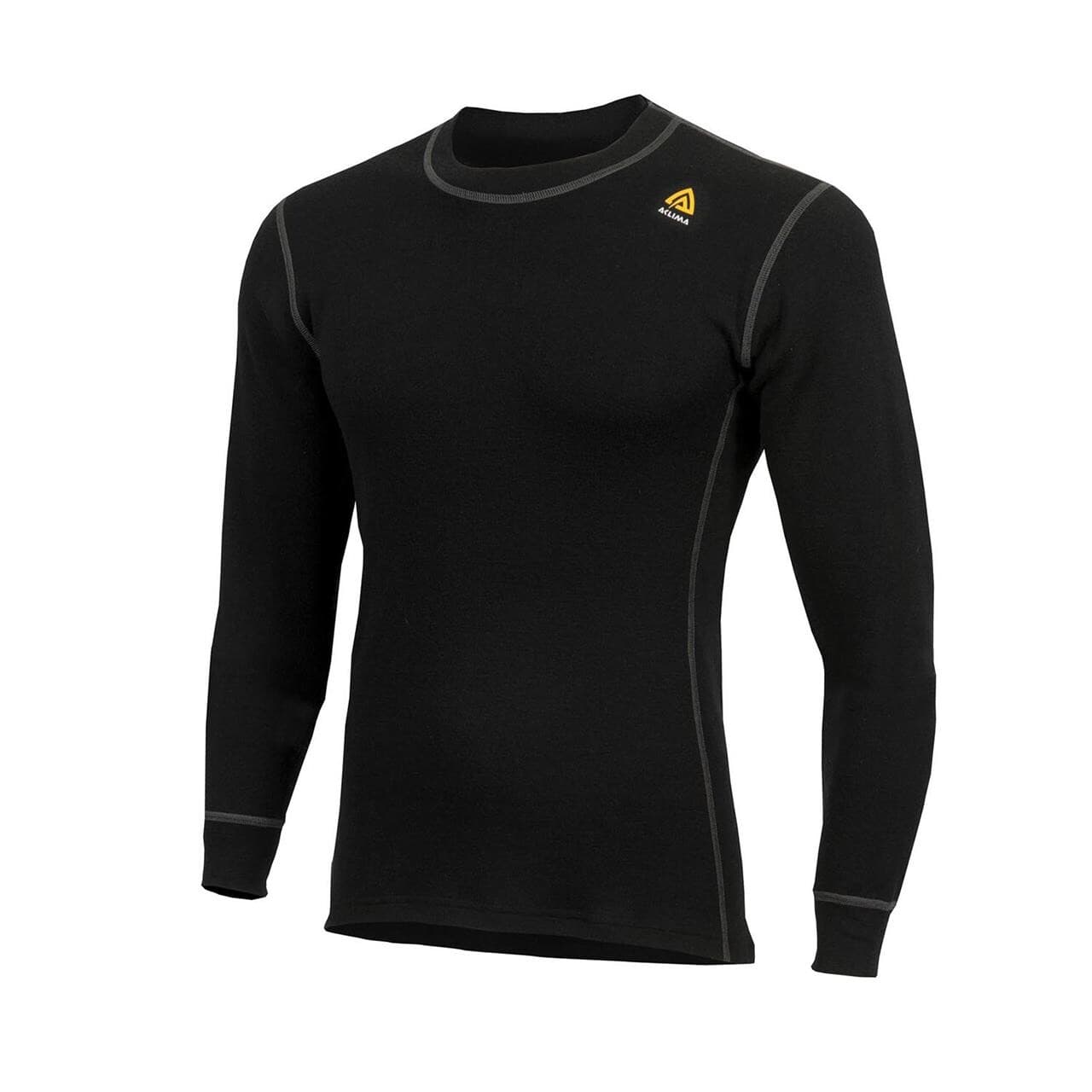 Aclima Mens WarmWool Crew Neck Shirt (Sort (JET BLACK) Medium)